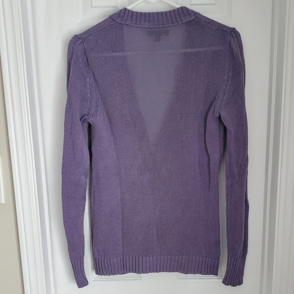 Banana Republic EUC Linen & Cotton Purple Cardigan - Picture 5 of 5